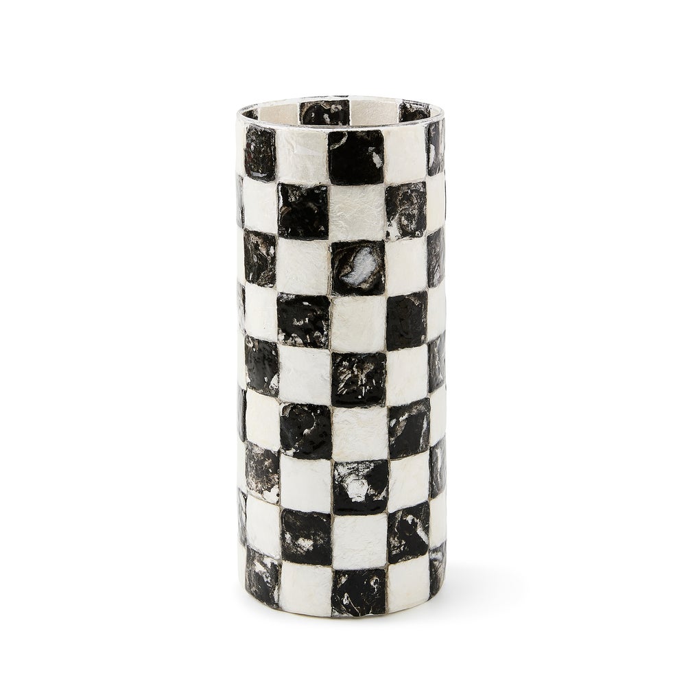 Courtly Check Capiz Vase mackenzie-childs Panama imagen 1