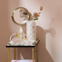 Rosy Check Capiz Small Vase