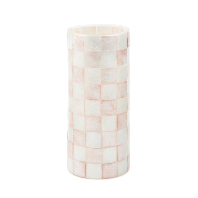 Rosy Check Capiz Small Vase image number 0