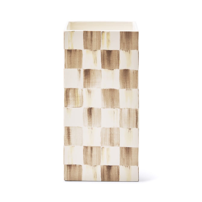 Mocha Check Pillar Vase image number 2