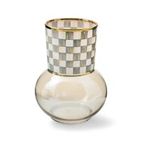 Sterling Check Glass Vase