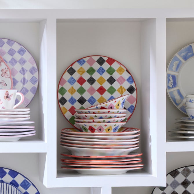 Multi Check Round Platter image number 3