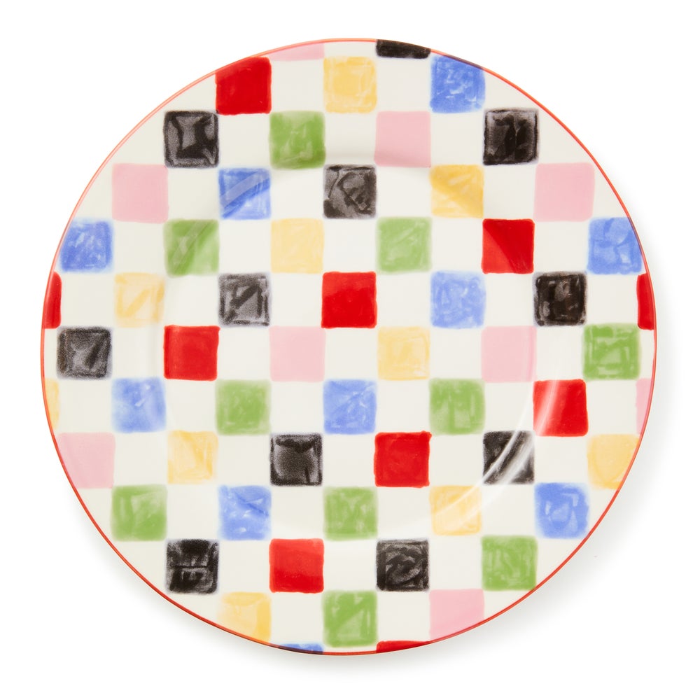 Check Round Platter - Multi mackenzie-childs Panama imagen 1