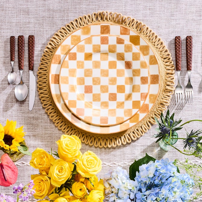 Honey Check Round Platter image number 2