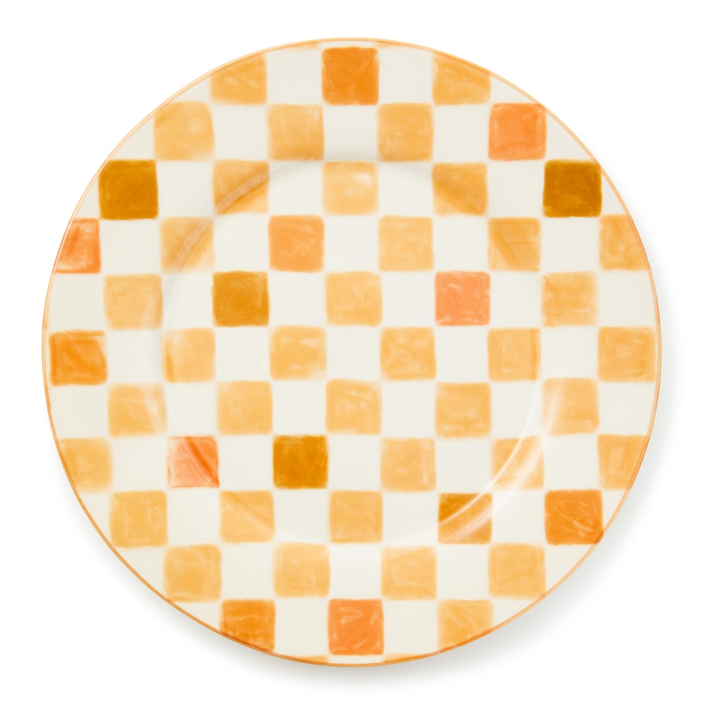 Check Round Platter - Honey mackenzie-childs Panama imagen 1