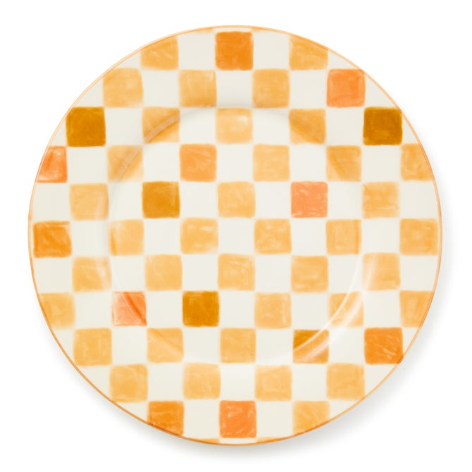Honey Check Round Platter image number 0