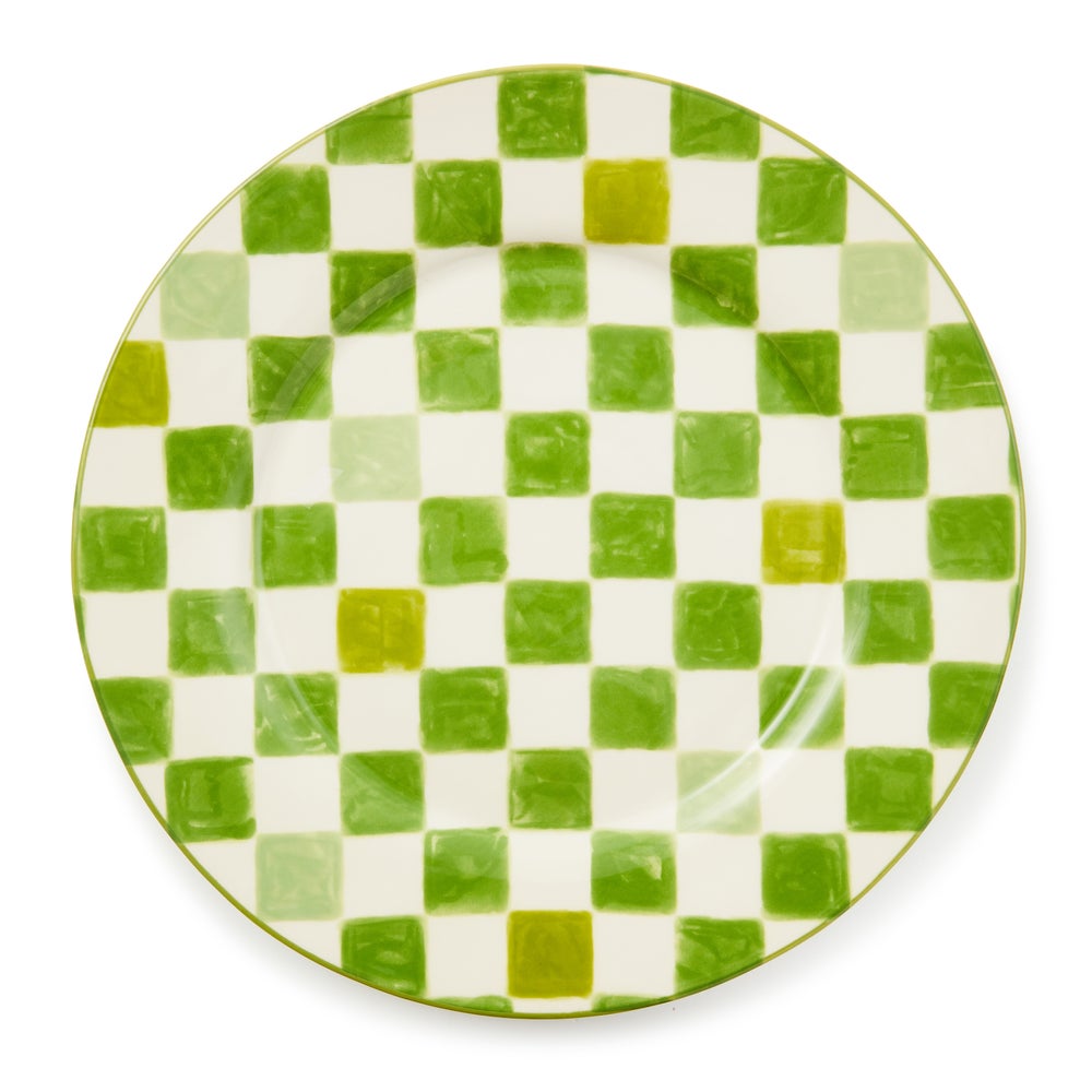 Check Round Platter - Green mackenzie-childs Panama imagen 1