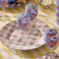 Lilac Check Round Platter