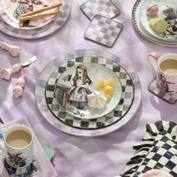 Lilac Check Round Platter