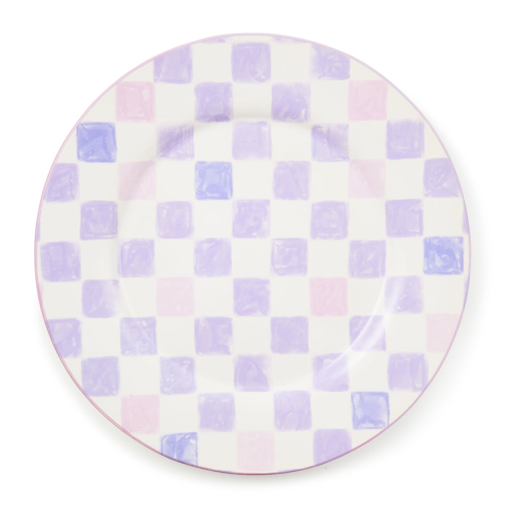 Check Round Platter - Lilac mackenzie-childs Panama imagen 1