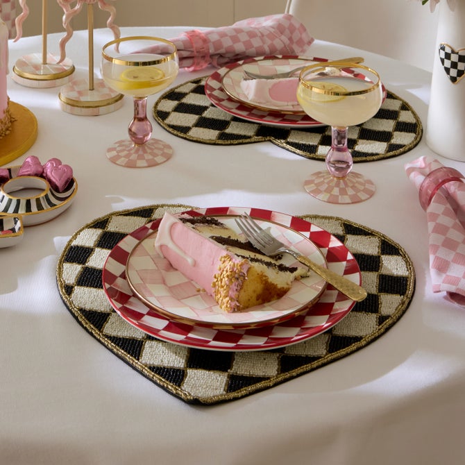 Cherry Check Dinner Plates, Set of 4 image number 5