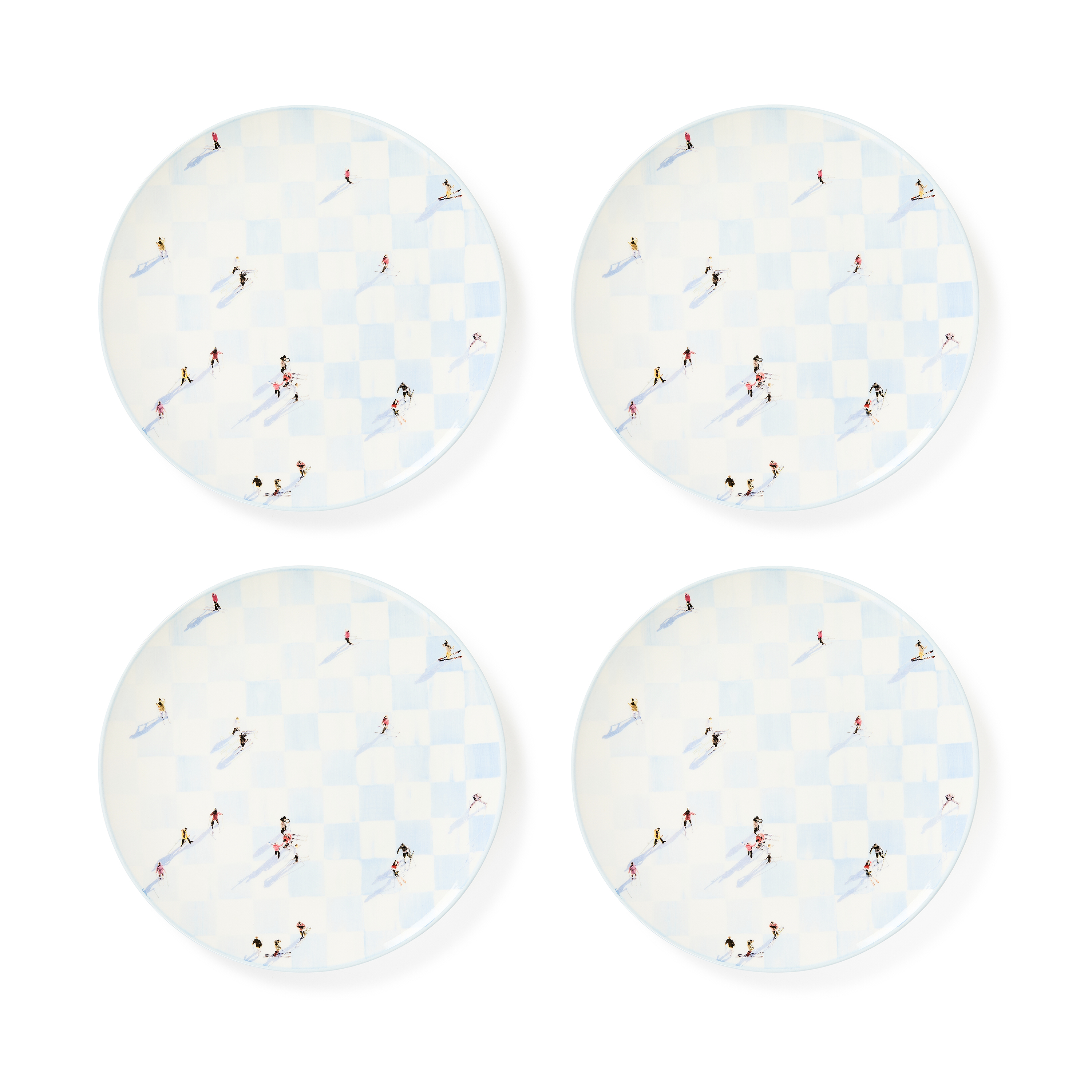 Gray Malin Ski Holiday Dinnerware, Set of 4