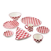 Cherry Check Salad Plates, Set of 4