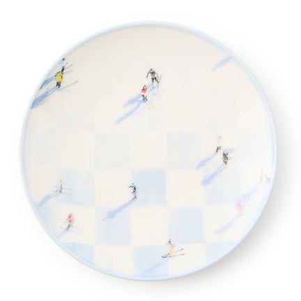 Gray Malin Ski Holiday Appetizer Plates, Set of 4