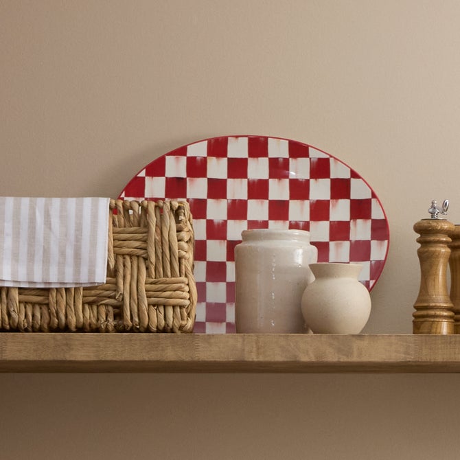 Cherry Check Serving Platter image number 1