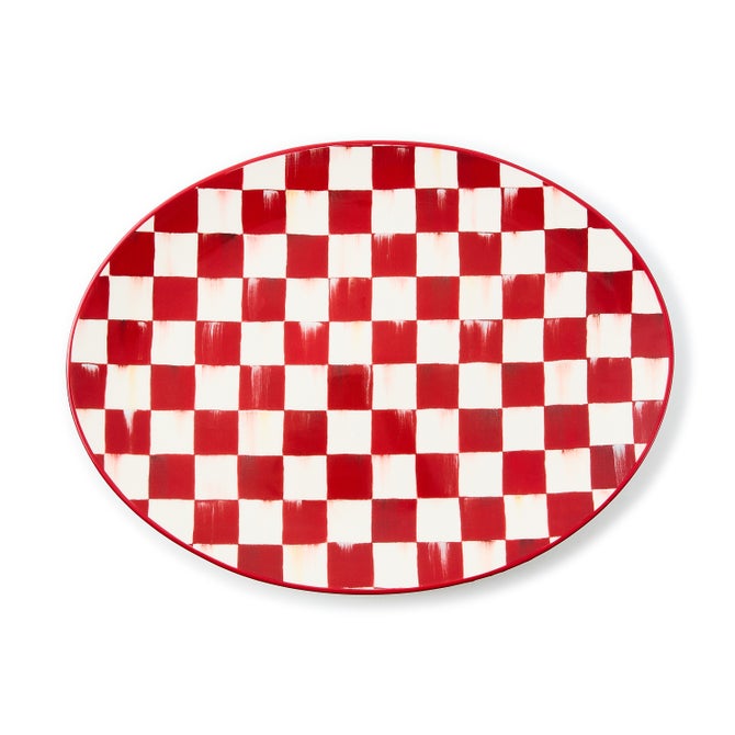 Cherry Check Serving Platter image number 0