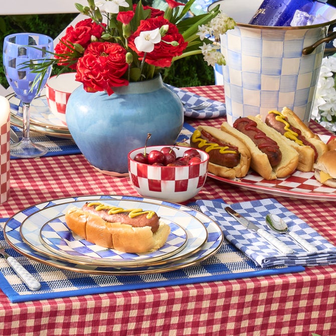 Cherry Check Breakfast Bowls, Set of 4 image number 5