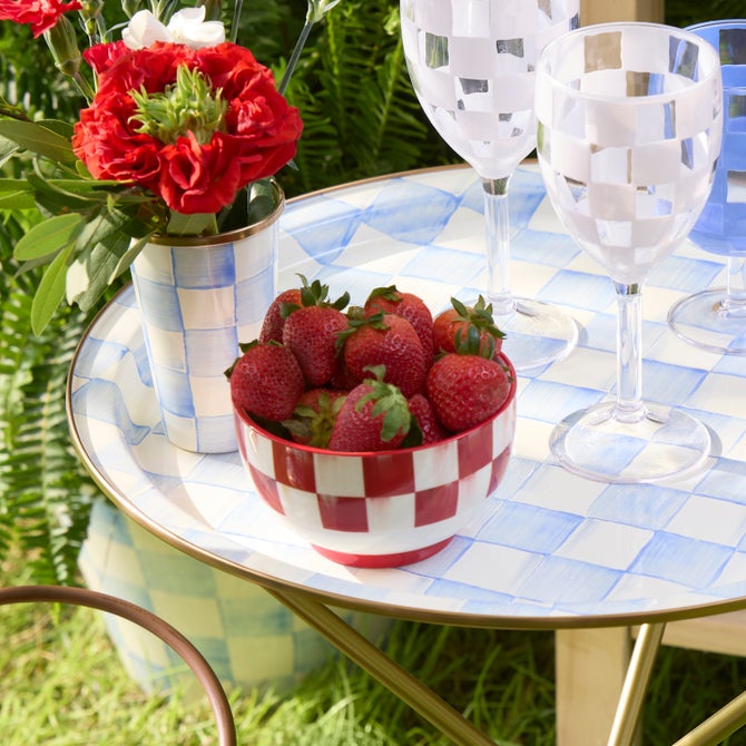 Cherry Check Breakfast Bowls, Set of 4 image number 7