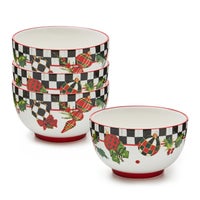 Deck the Halls Breakfast Bowls, Set of 4