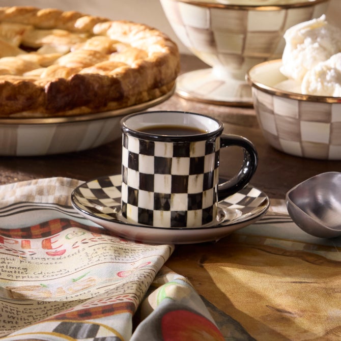Courtly Check Espresso Cup & Saucer, Set of 2 image number 3