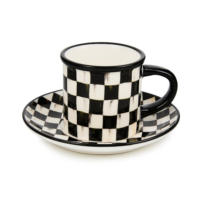 Courtly Check Espresso Cup & Saucer, Set of 2 image number 2