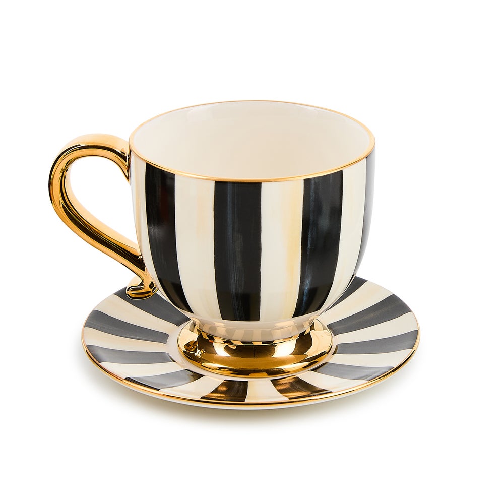 Courtly Stripe Cappuccino Cup mackenzie-childs Panama imagen 1