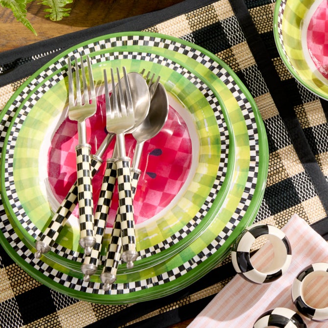 Watermelon Melamine Dinner Plates, Set of 4 image number 3