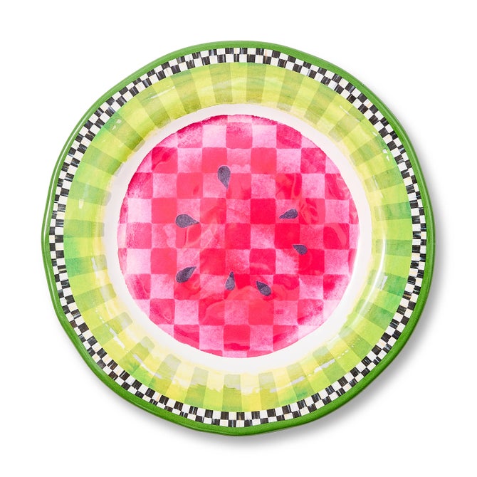 Watermelon Melamine Dinner Plates, Set of 4 image number 0