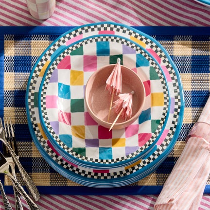 Jamboree Melamine Dinner Plates, Set of 4