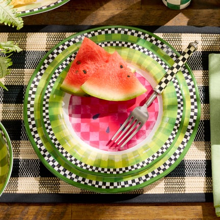 Watermelon Melamine Salad Plates, Set of 4