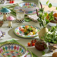 Palm Springs Melamine Salad Plates, Set of 4