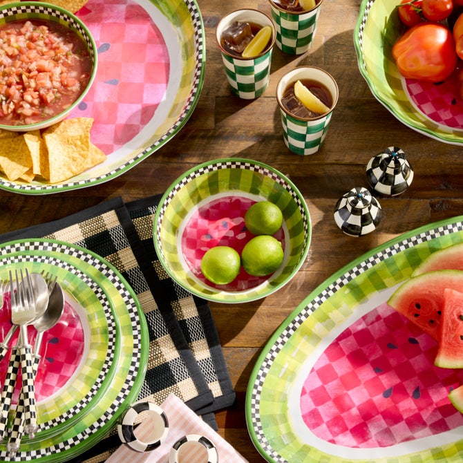 Watermelon Melamine Small Bowls, Set of 4 image number 1
