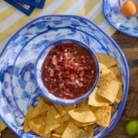 Blue Marble Check Melamine Small Bowls, Set of 4