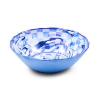Blue Marble Check Melamine Serving Bowl