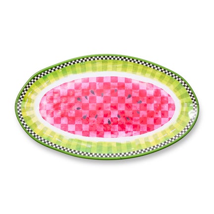 Watermelon Melamine Oval Platter