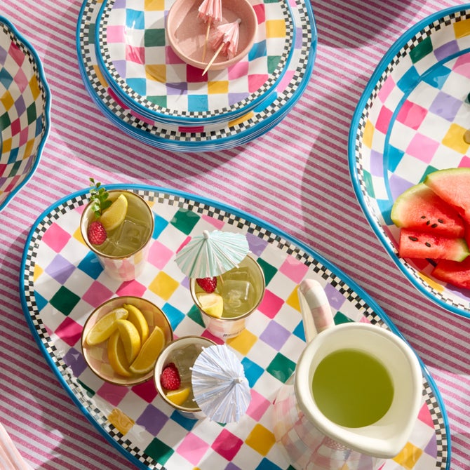Jamboree Melamine Oval Platter image number 1