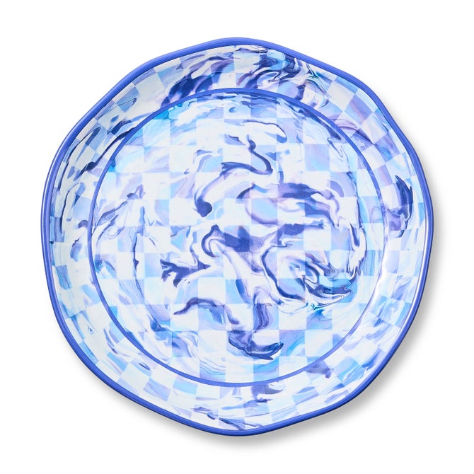 Blue Marble Check Melamine Large Platter image number 0