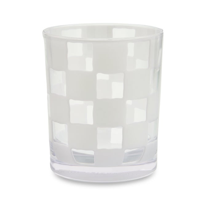 White Check Acrylic Tumblers, Set of 4 image number 1