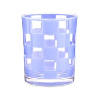 Blue Check Acrylic Tumblers, Set of 4