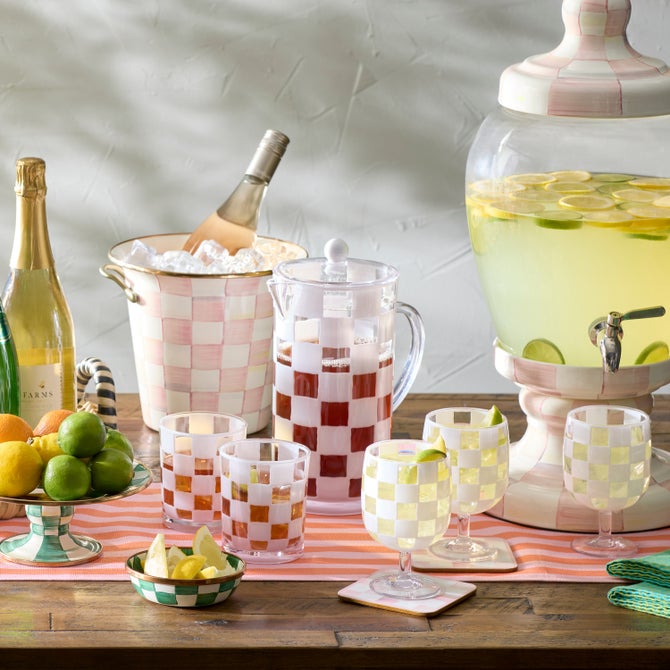 White Check Acrylic Pitcher image number 1