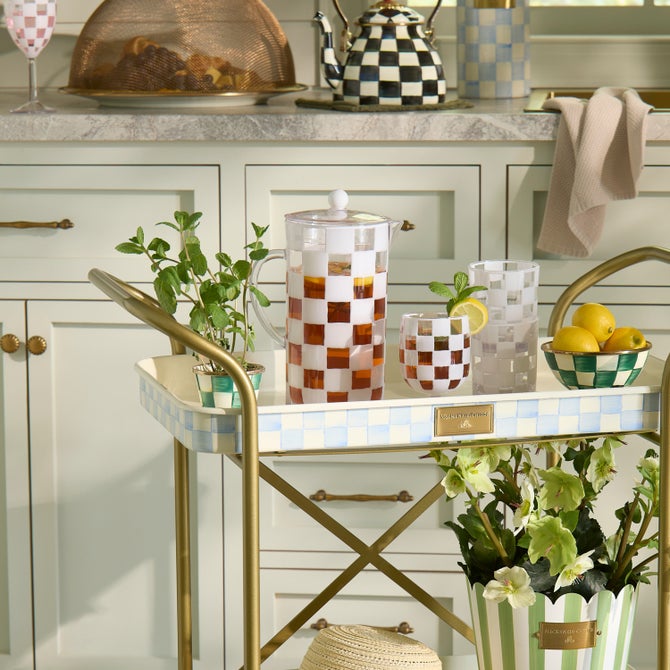 White Check Acrylic Pitcher image number 3