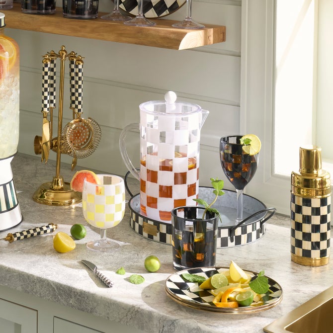 White Check Acrylic Pitcher image number 5