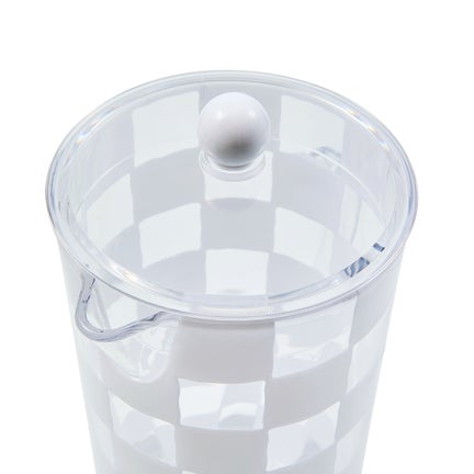 White Check Acrylic Pitcher