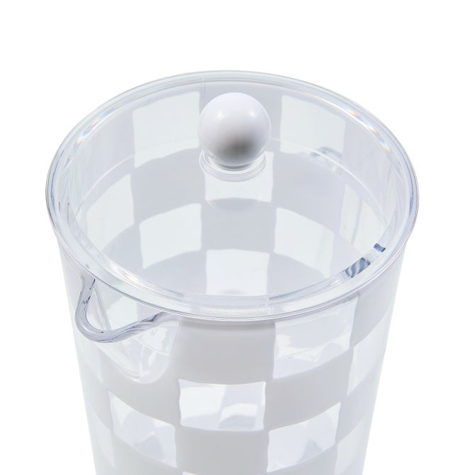 White Check Acrylic Pitcher image number 1