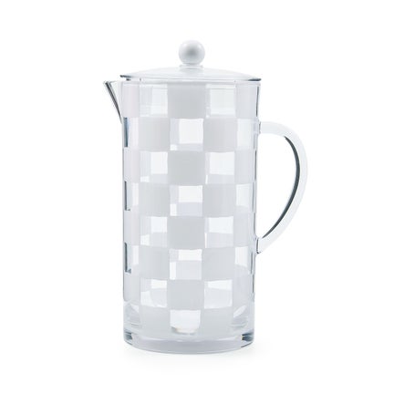 White Check Acrylic Pitcher