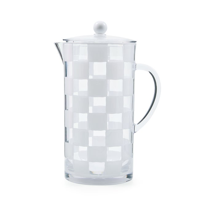 White Check Acrylic Pitcher image number 0
