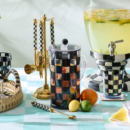 Black Check Acrylic Pitcher