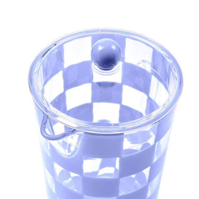 Blue Check Acrylic Pitcher image number 2
