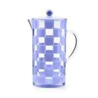 Blue Check Acrylic Pitcher