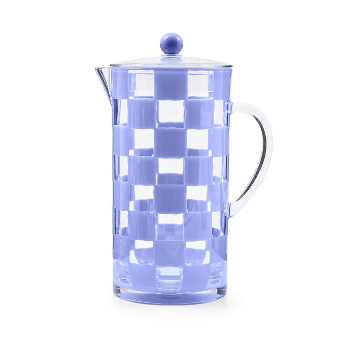 Blue Check Acrylic Pitcher image number 0